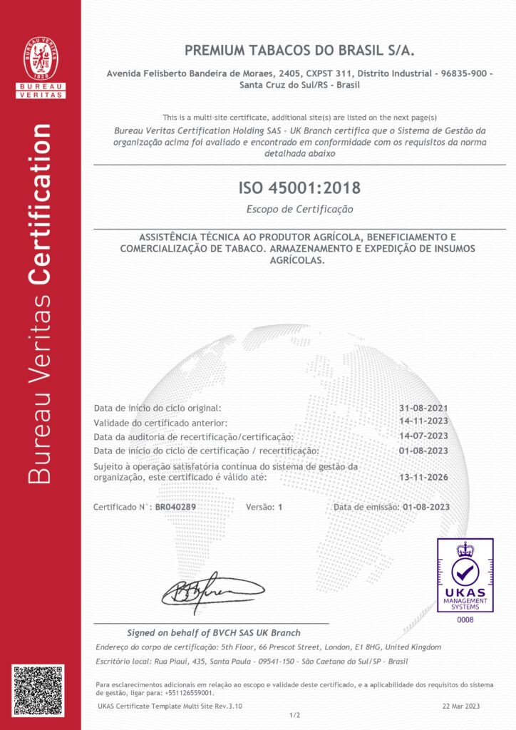 Certificate BR040289 ISO 45001 - Português-1