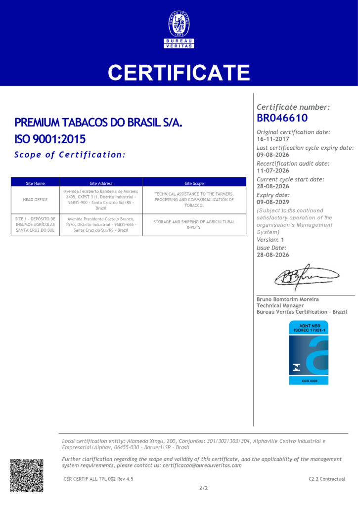 Certificate BR046610 # Item 1-A6BY1FT-2