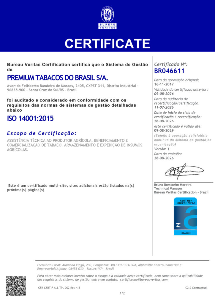 Certificate BR046611 # Item 1-A6BY1G5-1